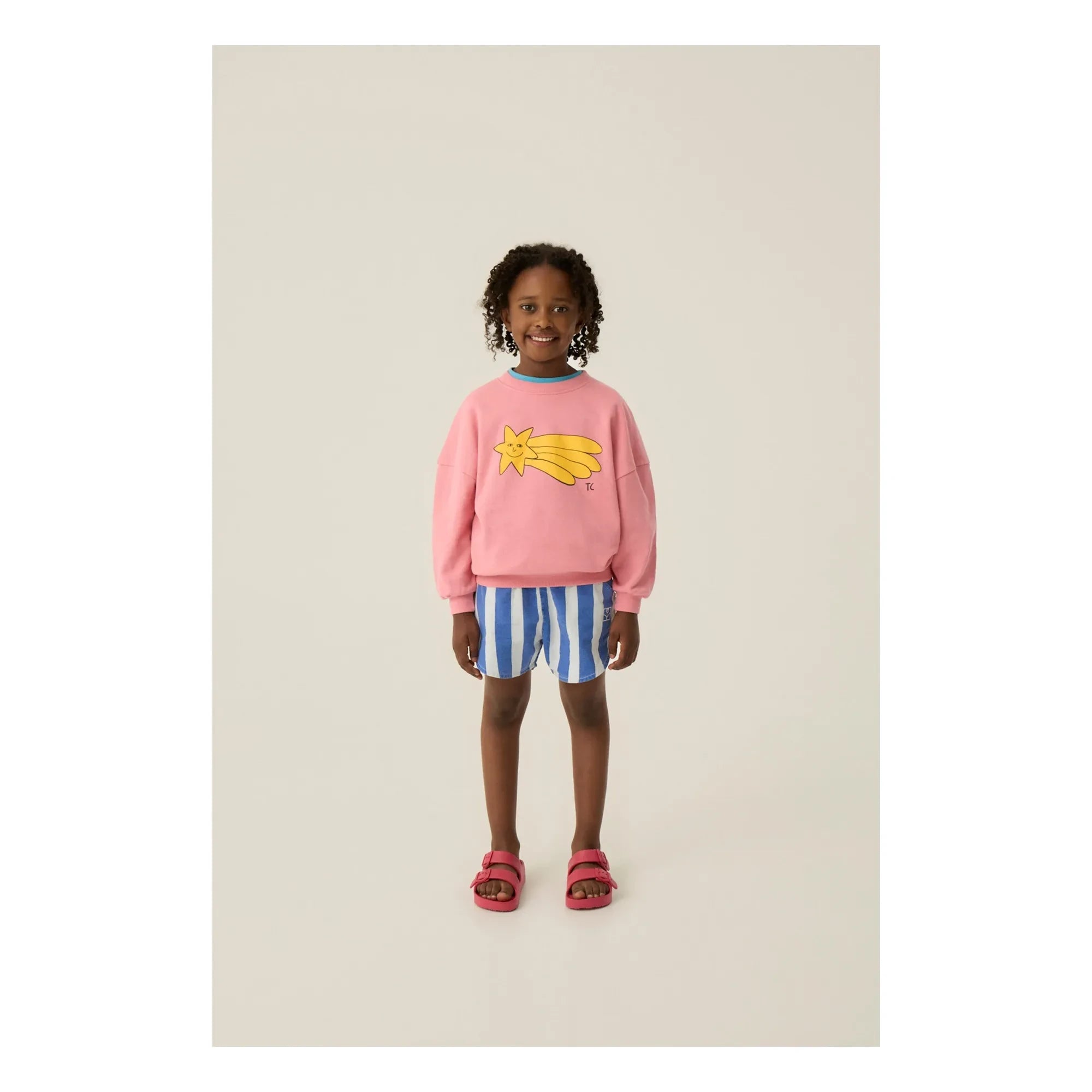 The Campamento - Etoile Filante Oversize Sweatshirt de Algodón Orgánico | Rosa caramelo