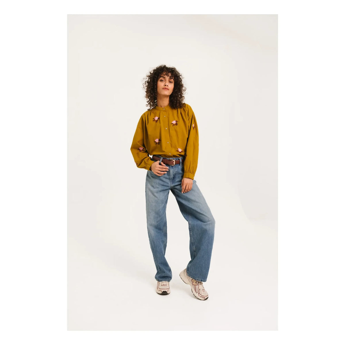 Sacrécoeur - Ella Broderies blusa | Verde