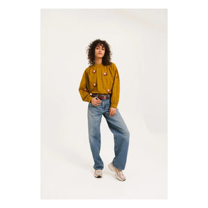 Sacrécoeur - Ella Broderies blusa | Verde