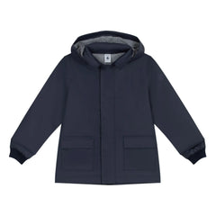 Petit Bateau - Chaqueta impermeable icónica de fibra reciclada | Azul marino