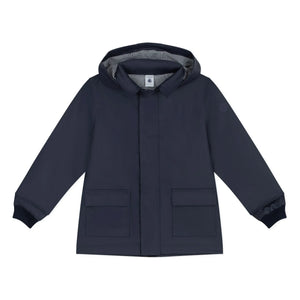 Petit Bateau - Chaqueta impermeable icónica de fibra reciclada | Azul marino
