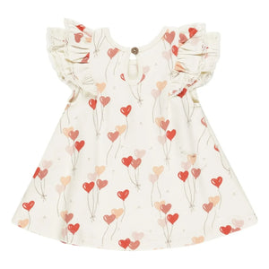 Quincy Mae - Vestido con corazones | Marfil