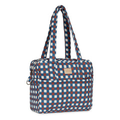 Bolso cambiador de bebé Nobodinoz Hyde Park Mozaik | Azul