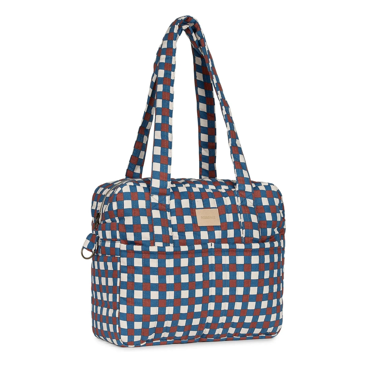 Bolso cambiador de bebé Nobodinoz Hyde Park Mozaik | Azul