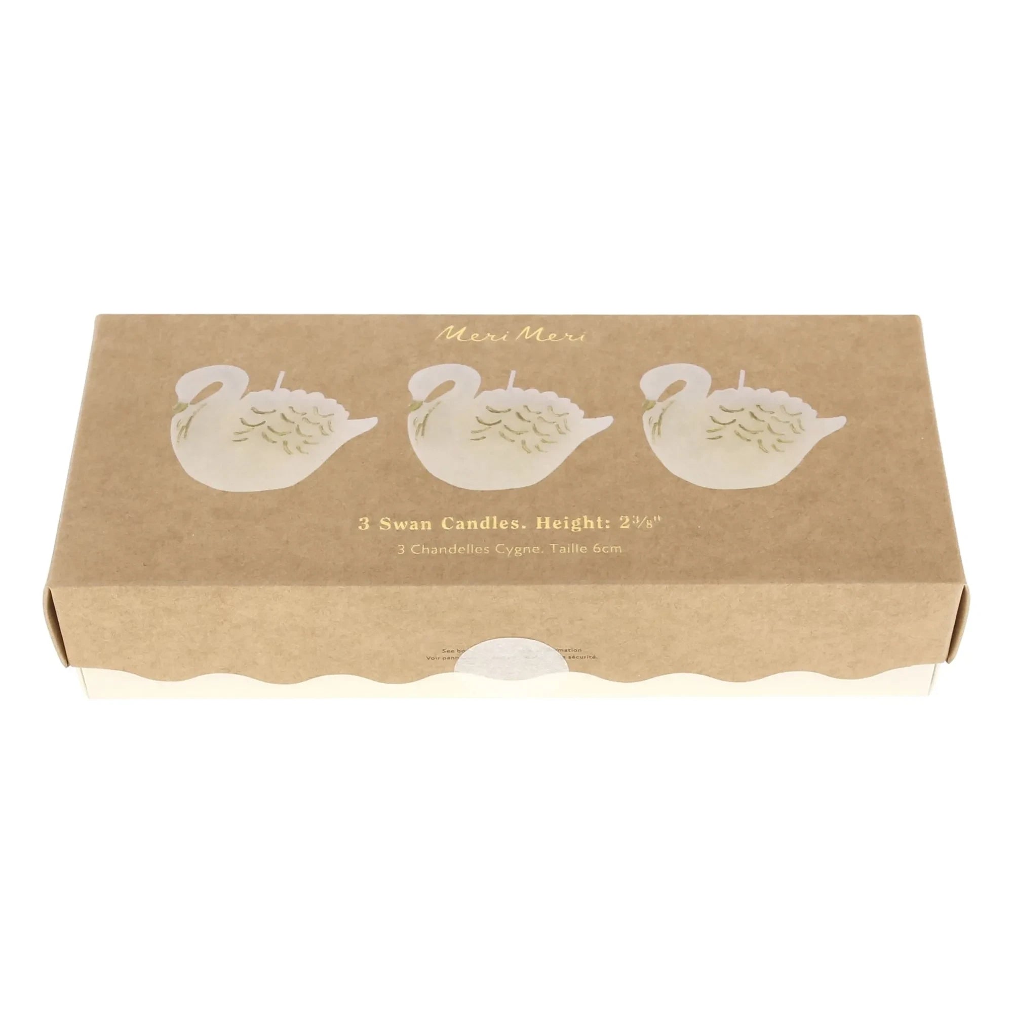 Meri Meri - Velas Cisne - Set de 3 | Crudo