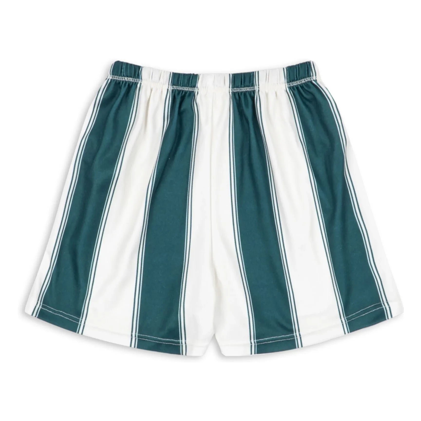 Konges Sløjd - Pantalones cortos de fibra reciclada a rayas verdes