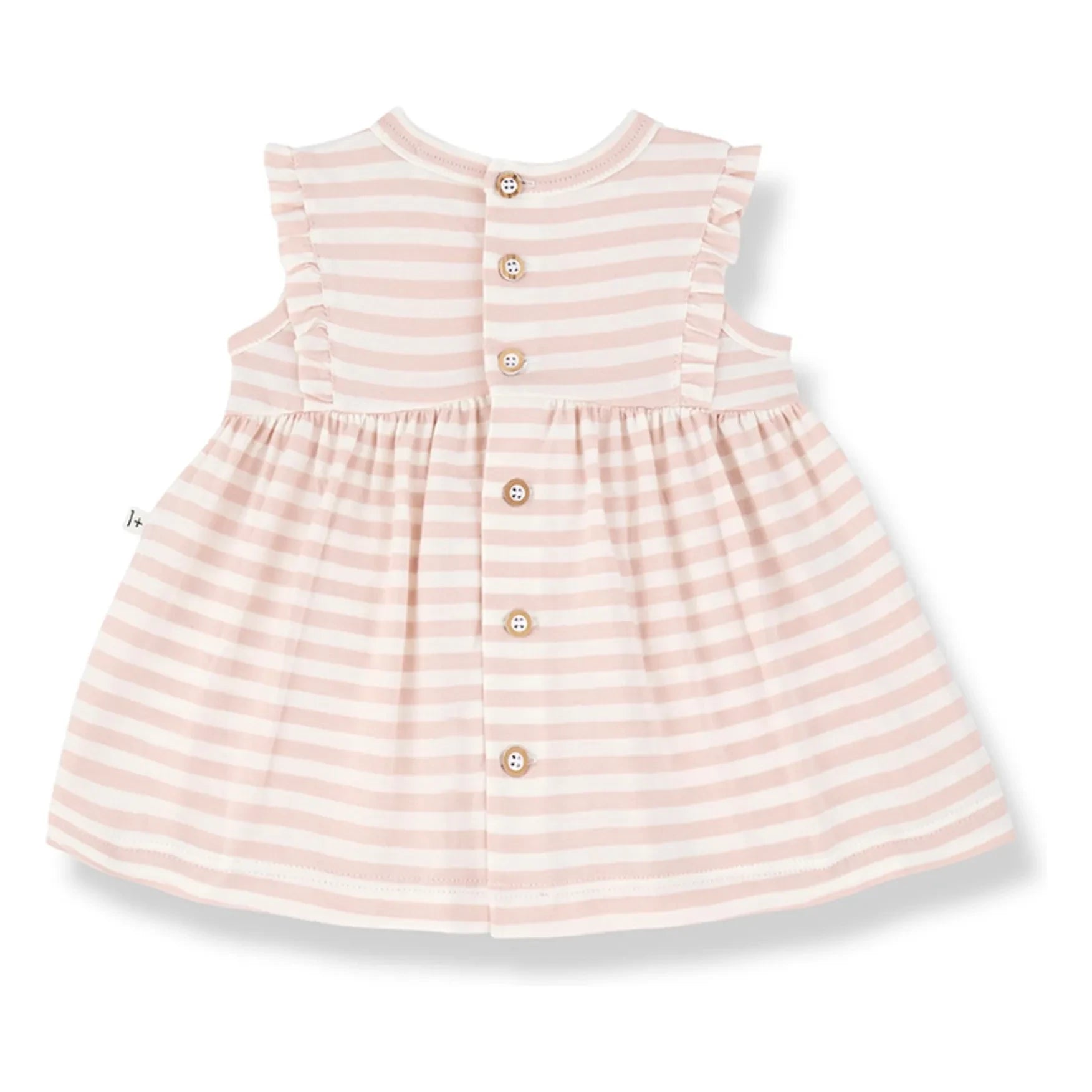 1+ in the family - Valentina Çizgili Vestido | Beige rosa
