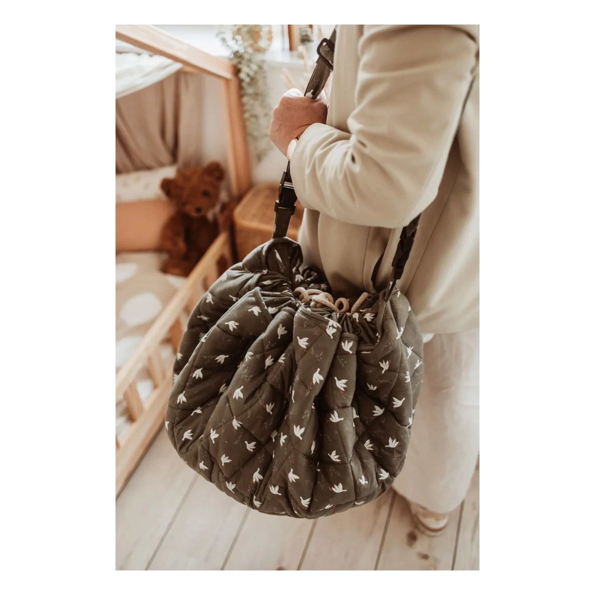 Play and Go - Bolsa / Alfombra Noomad - Birds | Caqui