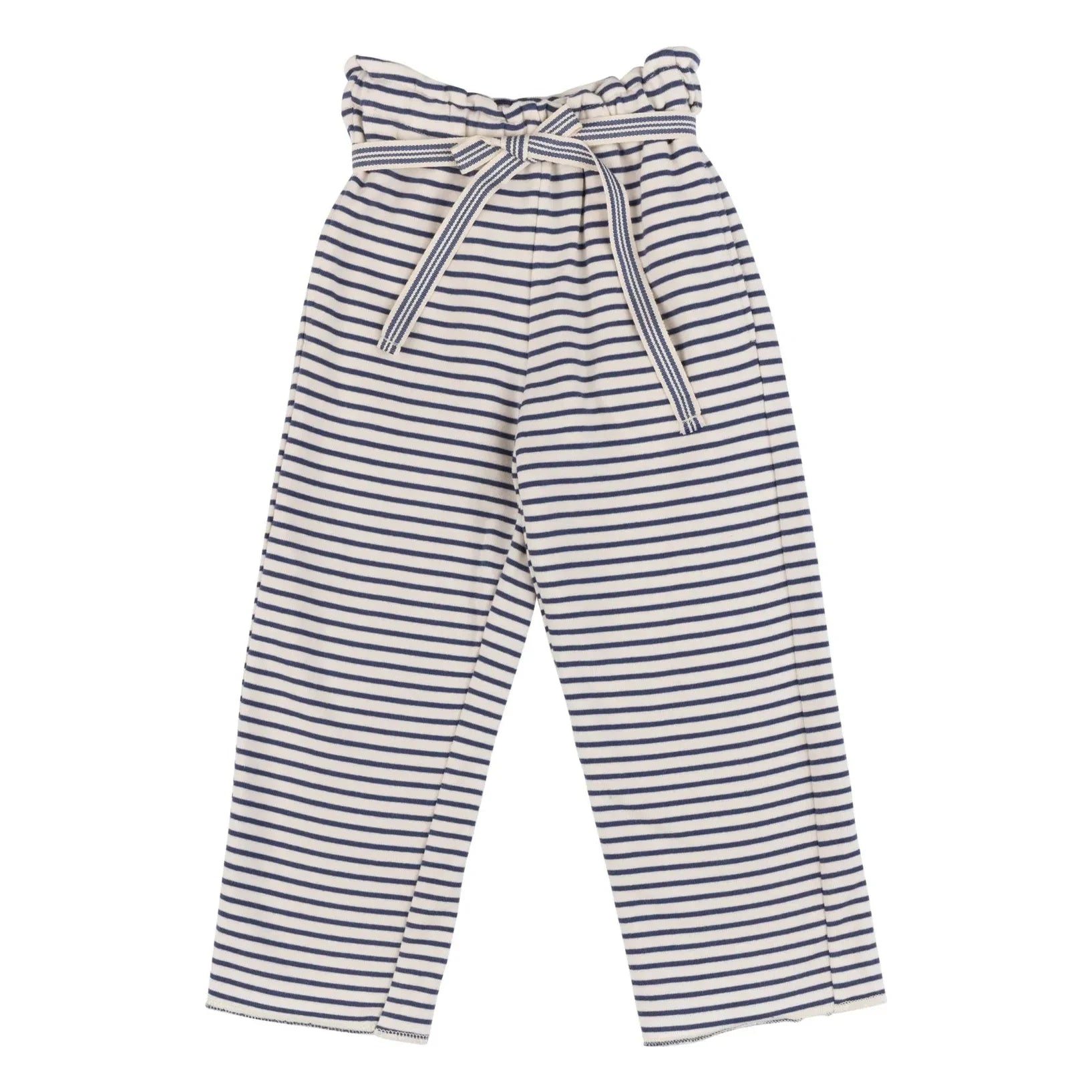 Babe & Tess - Pantalones fruncidos de rayas Teresa | Azul marino