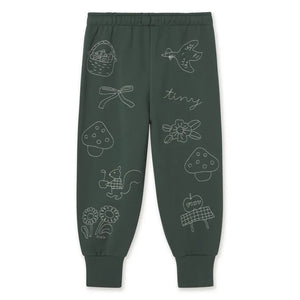 Tinycottons - Organik Pamuk Mantar Jogger Pantolon | Yeşil