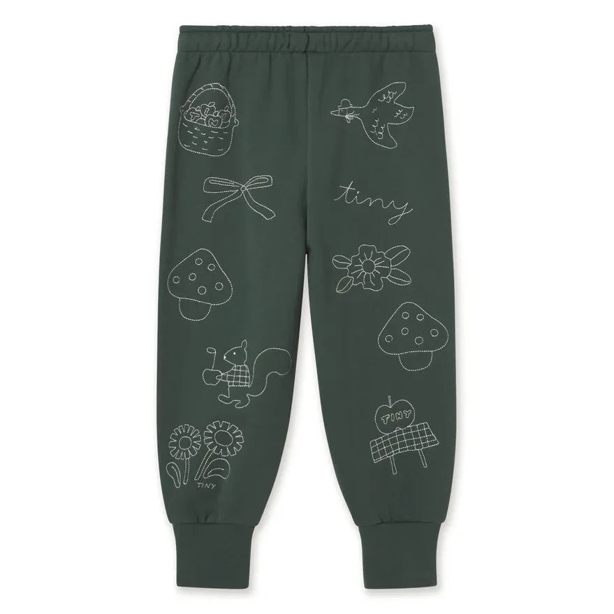 Tinycottons - Organik Pamuk Mantar Jogger Pantolon | Yeşil