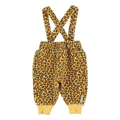 Piupiuchick - Pantalón Salopet Leopardo Forro polar de algodón orgánico | Mostaza