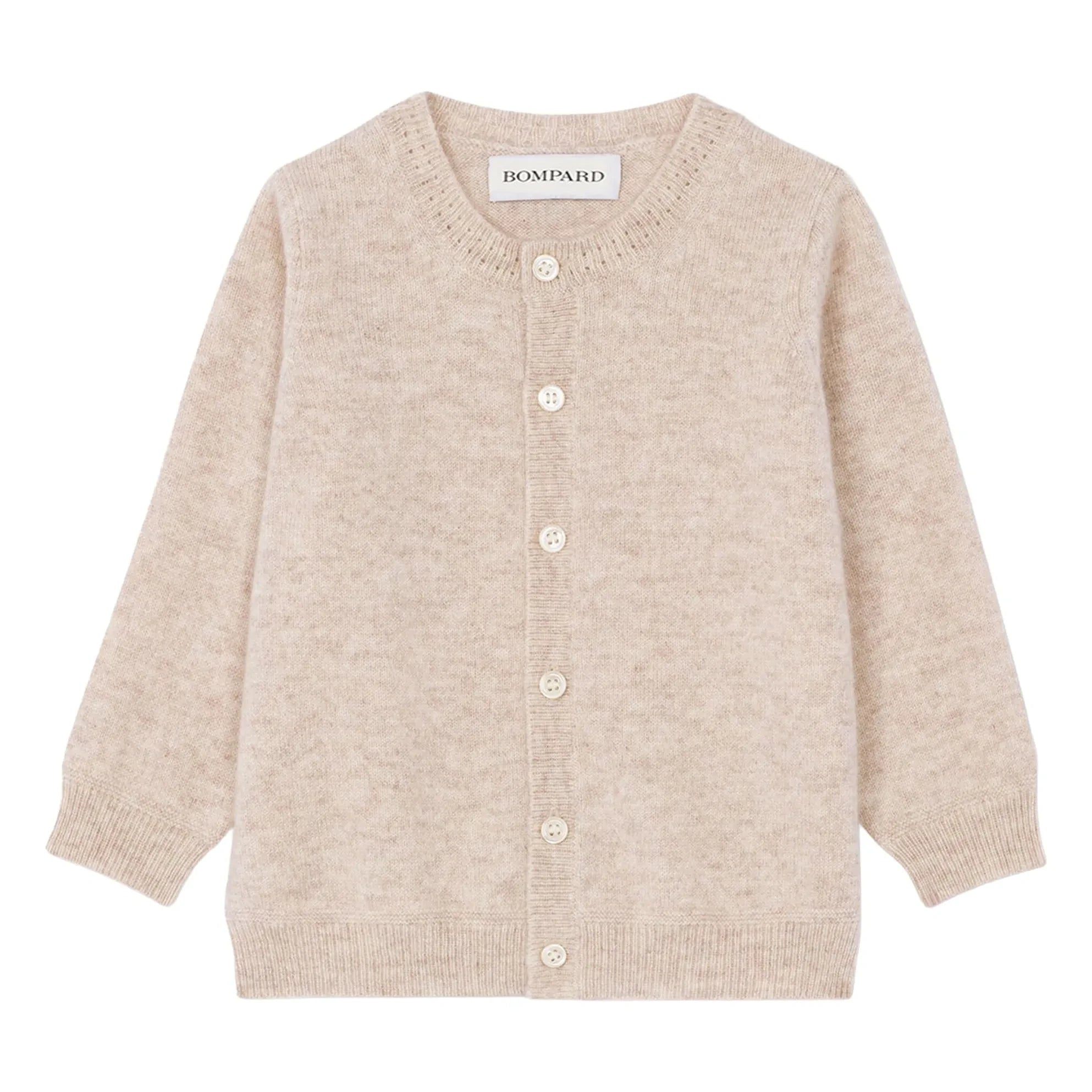 Bompard - Cárdigan de cachemira mini | Beige jaspeado