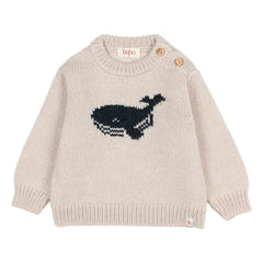 Búho - Jersey de ballena bebé | Beige