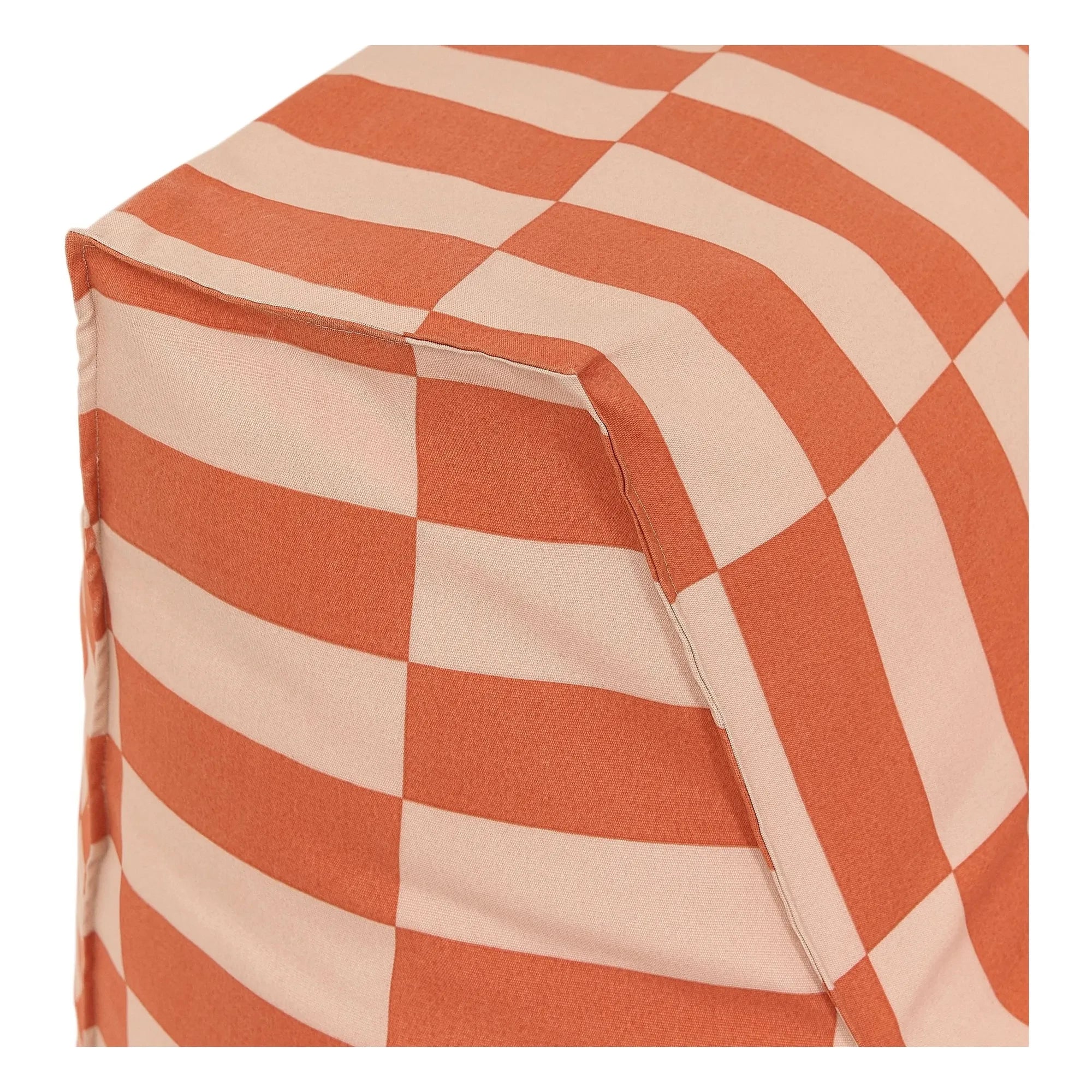 Nobodinoz - Puf largo de exterior Matteo Tiles | Naranja