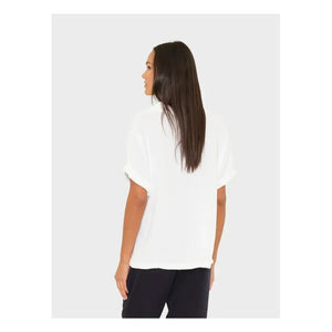 Xirena - Blusa de gasa de algodón Avery | Blanca