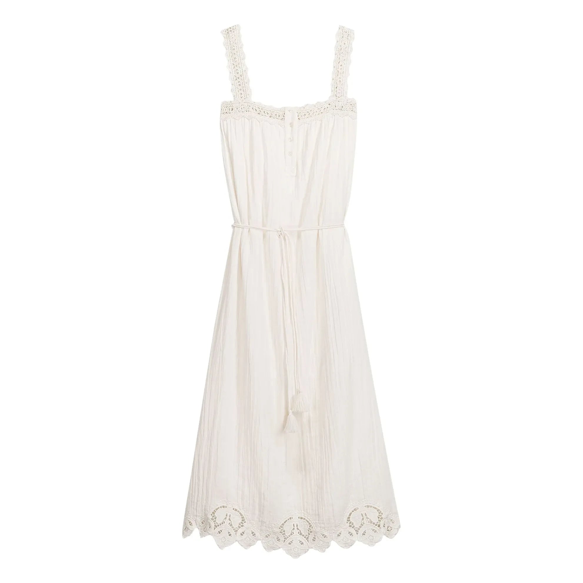 Louise Misha - Vestido de algodón orgánico Madera | Crudo