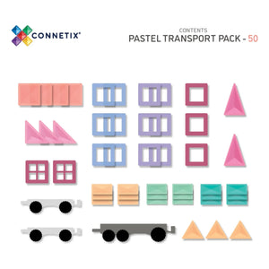 Connetix - Paquete de transporte - 50 piezas | Pastel