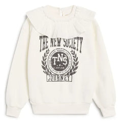 La nueva sociedad - Sudadera Beyaz Row Peter Pan Yaka