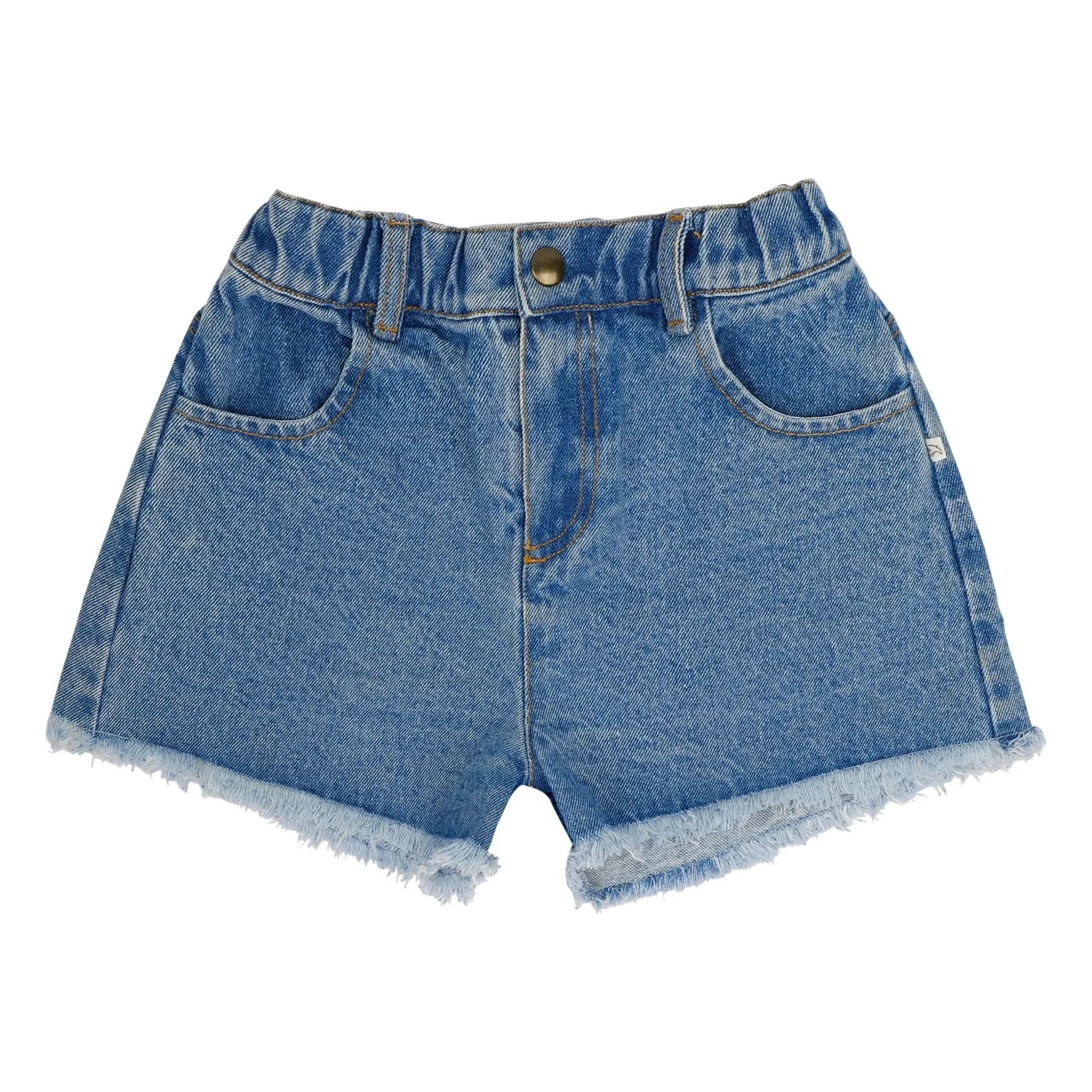 Jenest - Lilou Shorts de Mezclilla de Algodón Orgánico | Azul