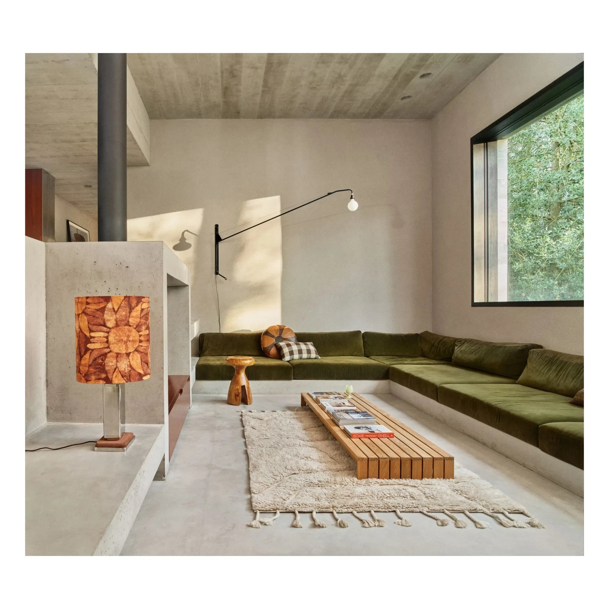 HKliving - Alfombra de lana ilimitada | Crema