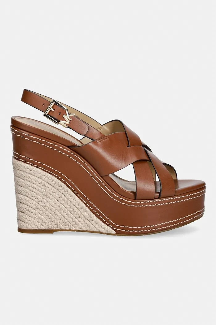 Sandalias de cuña de cuero Nora de MICHAEL Michael Kors