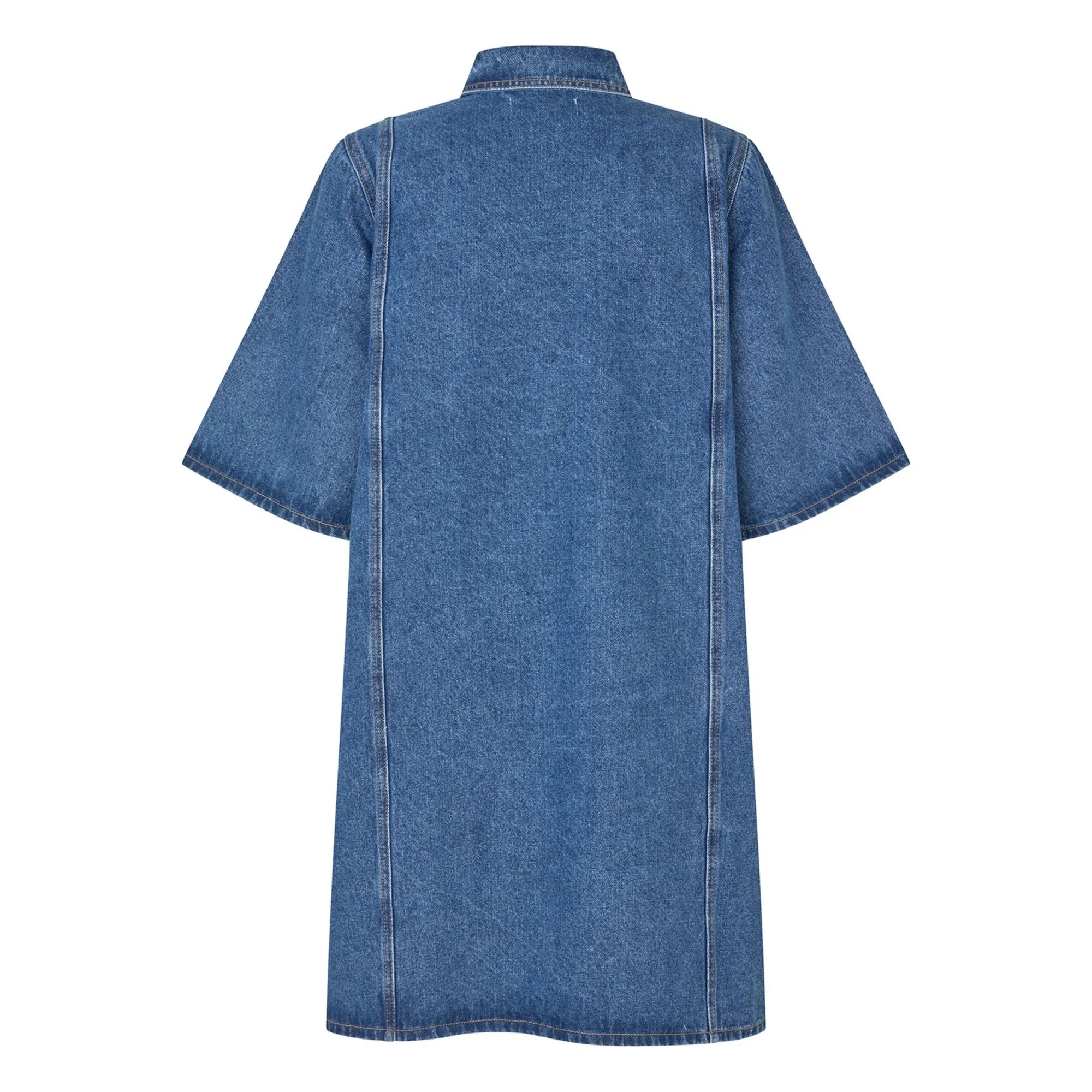 Lollys Laundry - Vestido de algodón Mola | Azul denim