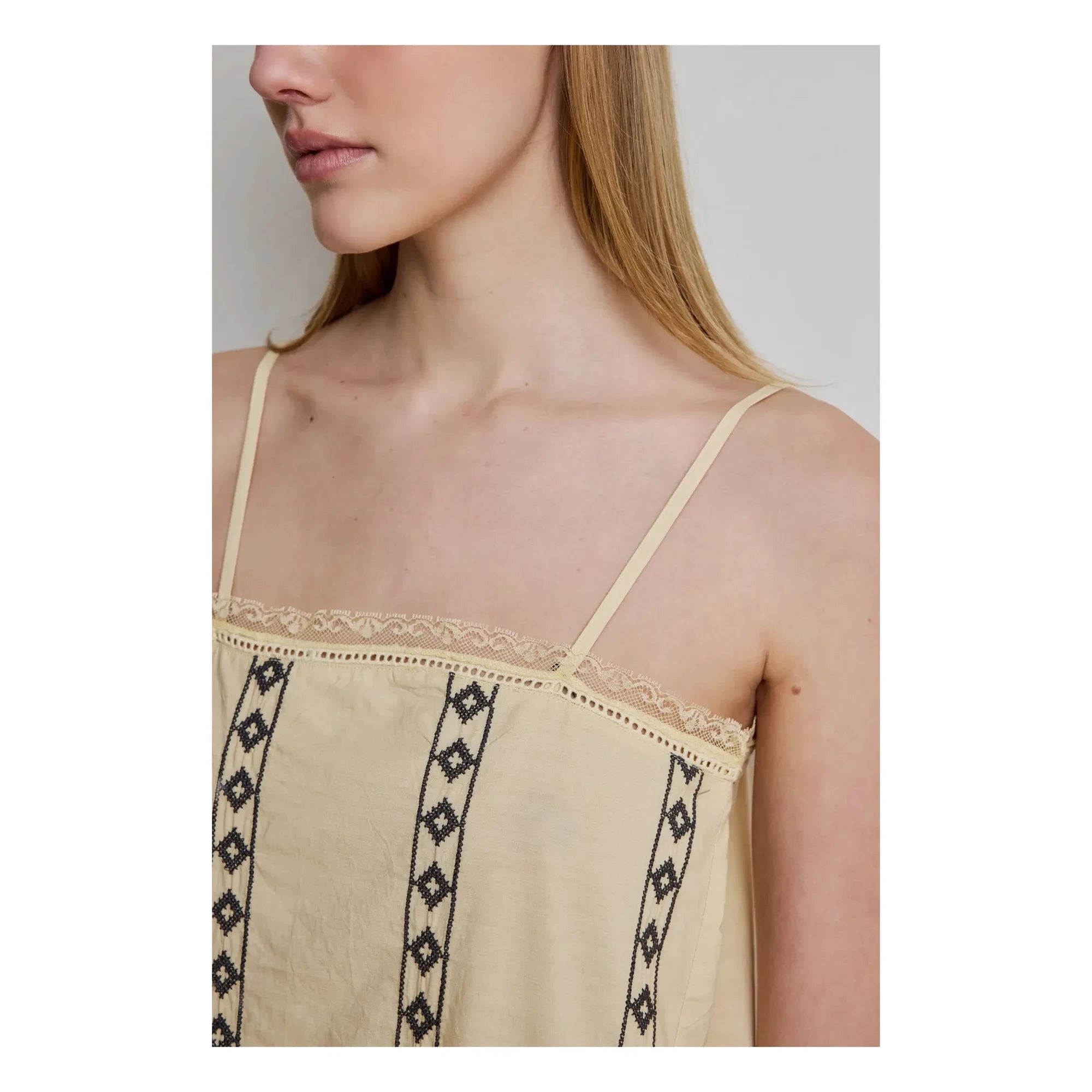 Hod - Vestido de algodón Constance | Champaña