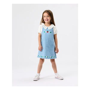 Goldie + Ace - Camiseta con cuello con volantes | Blanco