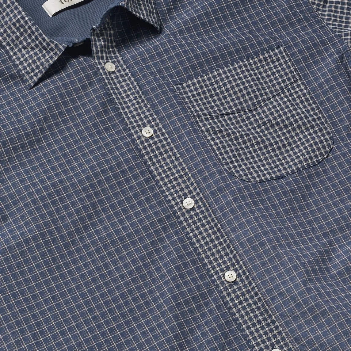 Forét - Camisa Scout de Popelín de Algodón Orgánico | Azul marino