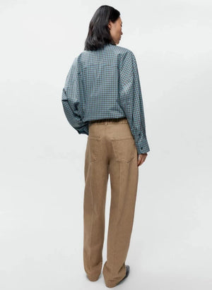 Cordera - Pantalones de Algodón con Corte de Zanahoria | Beige
