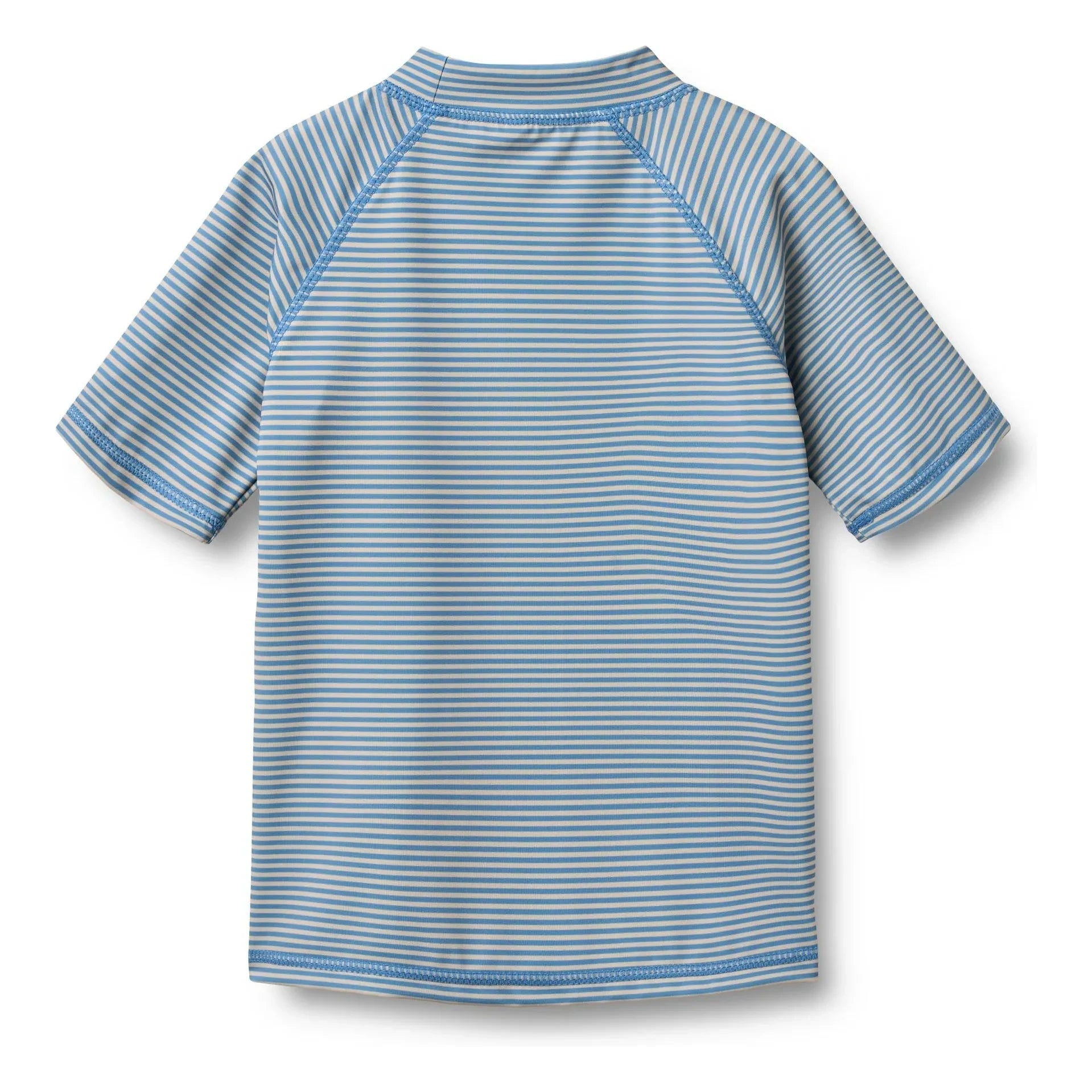 Wheat - Camiseta de natación a rayas con protección UV Jackie de fibras recicladas | Azul claro