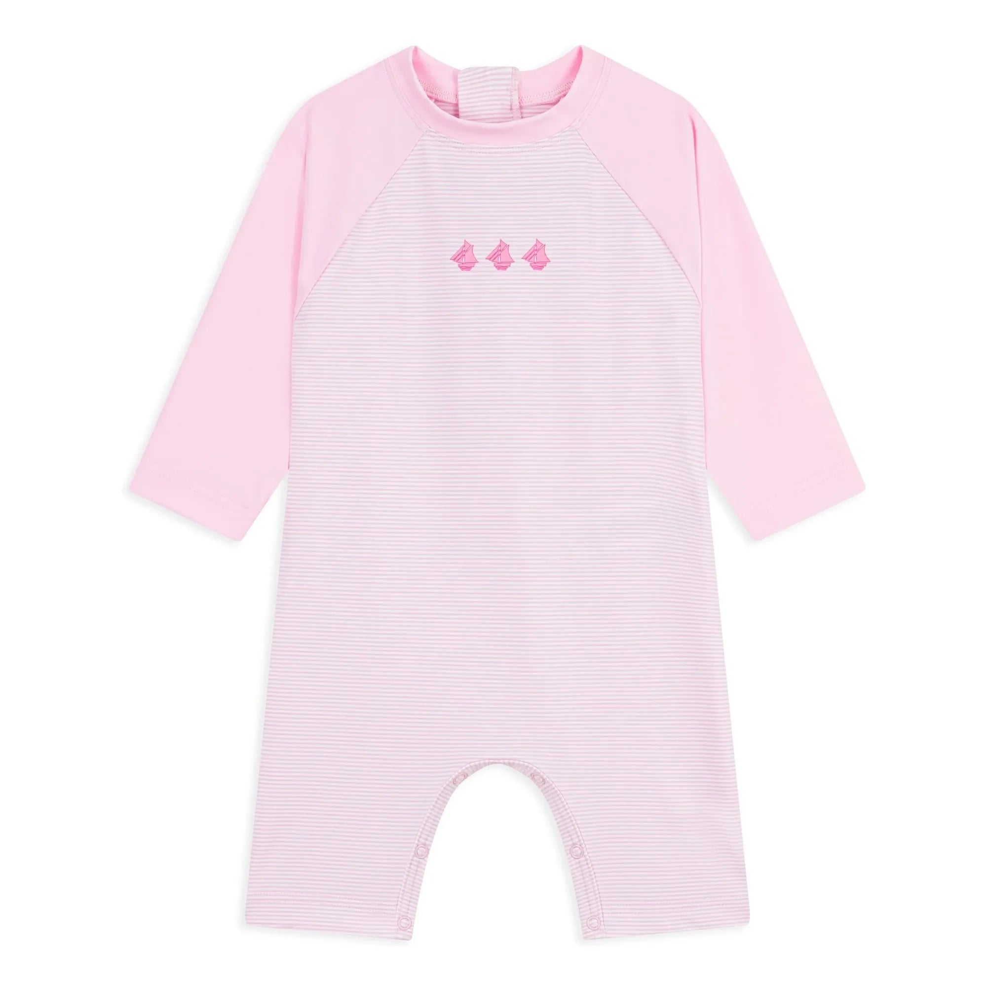 Petit Bateau - Bañador con protección UV a rayas | Rosa