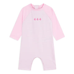 Petit Bateau - Bañador con protección UV a rayas | Rosa