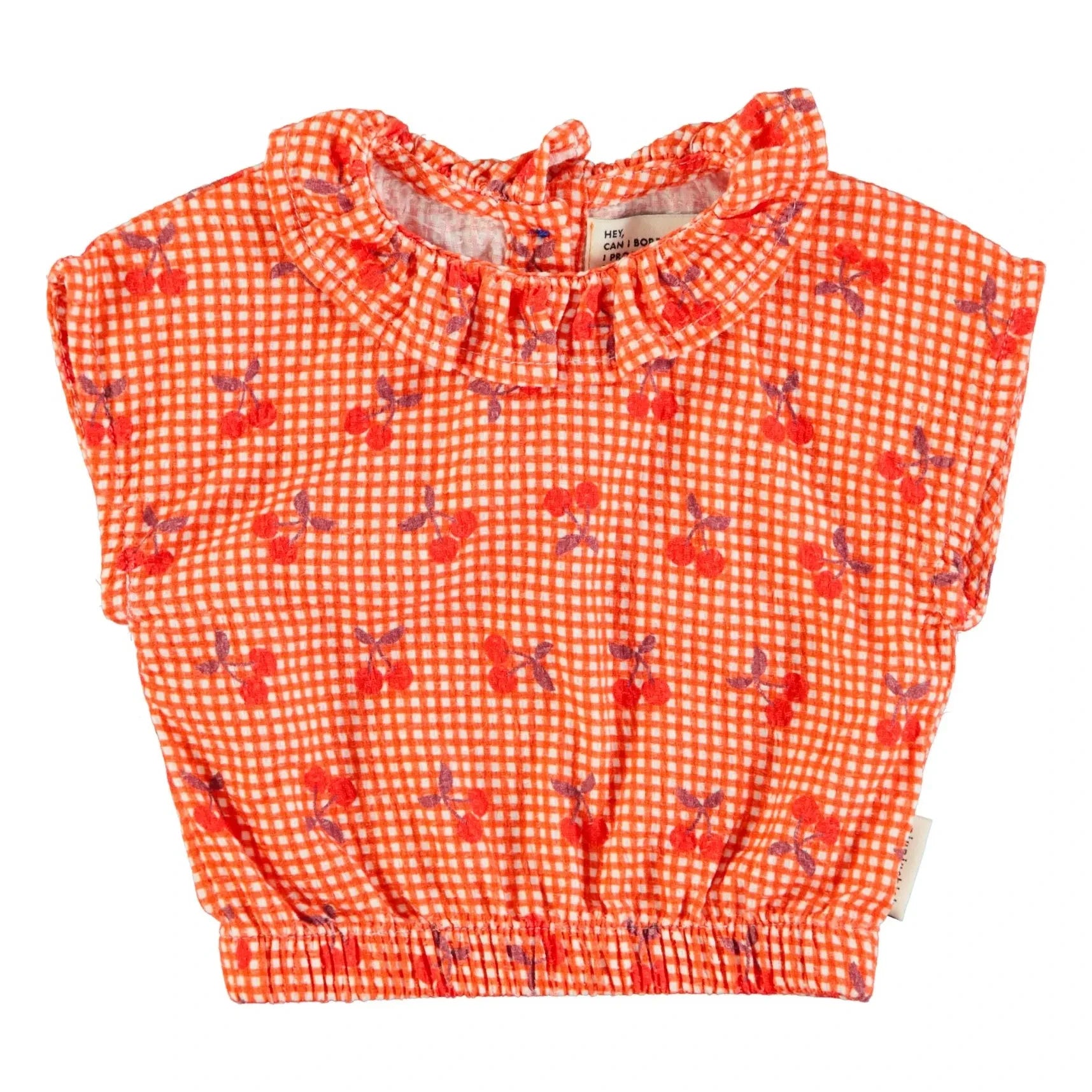 Piupiuchick - Top Vichy Cereza | Naranja