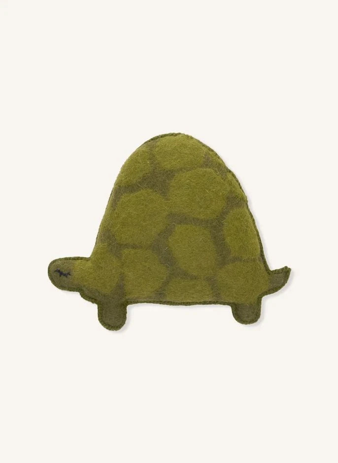 Muskhane - Cojín Tortuga Pasu de fieltro | Verde Musgo