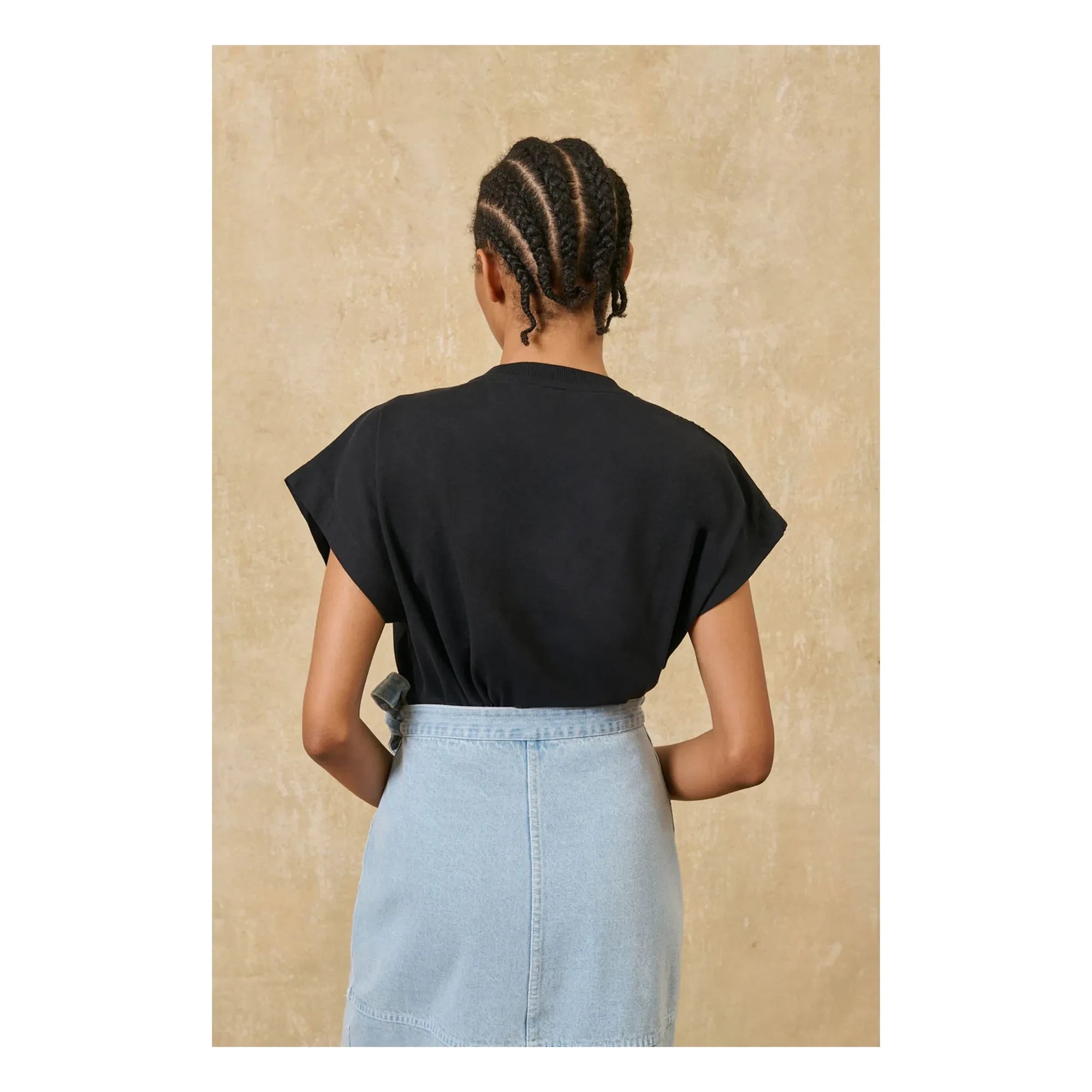 Louise Misha - Camiseta de Algodón Astralys | Negro