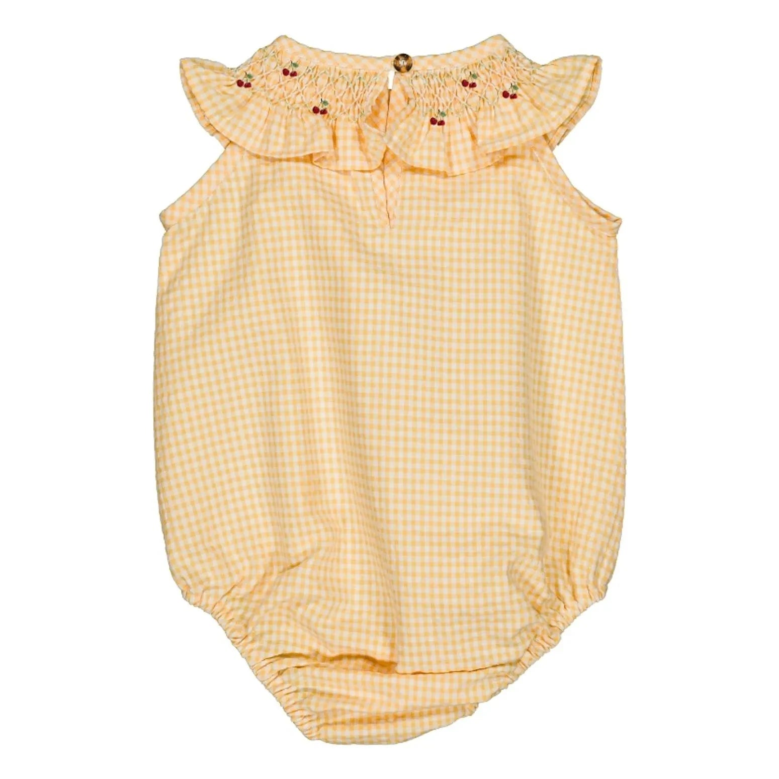 Loir - Marta Vichy mono de algodón orgánico | Amarillo