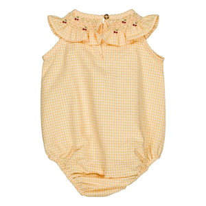 Loir - Marta Vichy mono de algodón orgánico | Amarillo