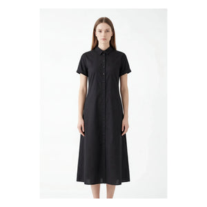 Hod - Vestido de algodón Tampa | Negro