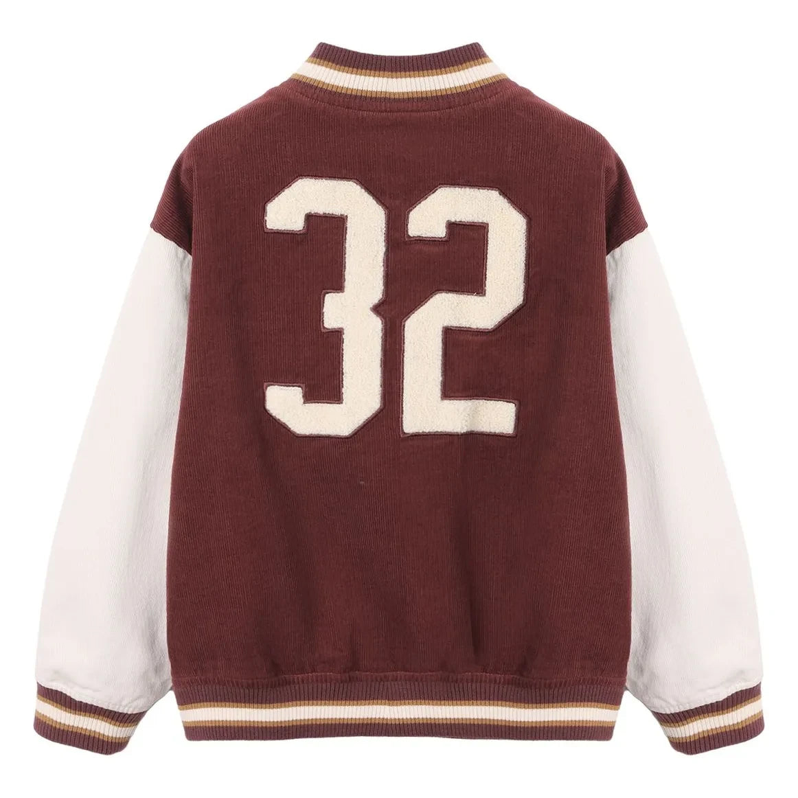 Rylee + Cru - Chaqueta Bomber de Terciopelo Varsity | Burdeos