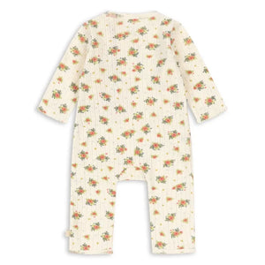 Konges Sløjd - Mono Pointelle Minnie Floral de Algodón Orgánico | Crudo