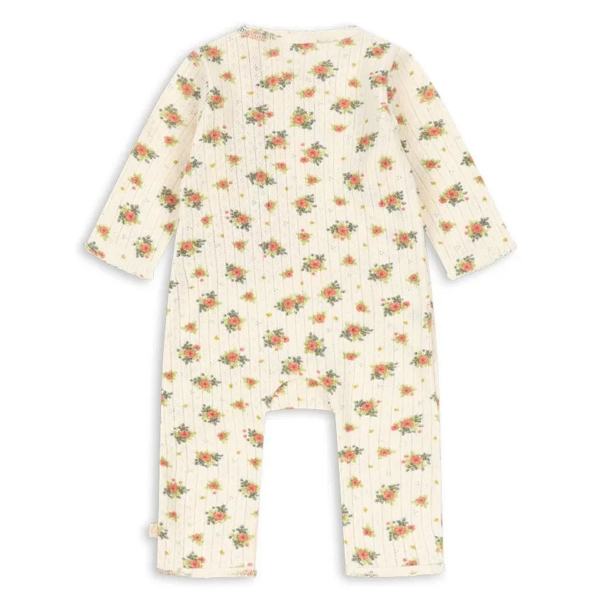Konges Sløjd - Mono Pointelle Minnie Floral de Algodón Orgánico | Crudo