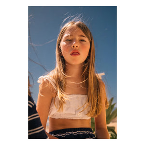 We Are Kids - Mandy Top Corto con Bordado de Algodón Orgánico | Blanco