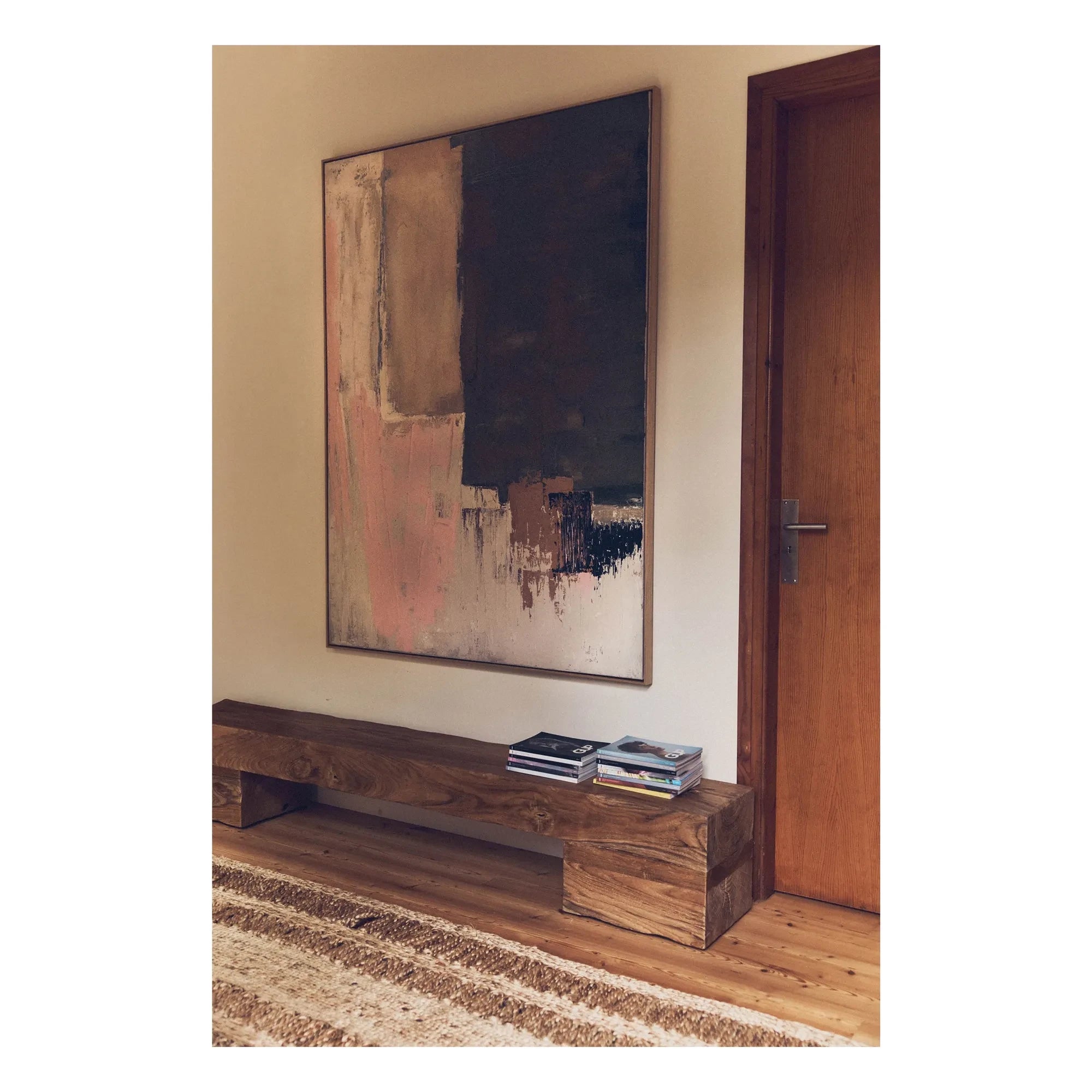 HKliving - Cuadro Abstracto Nomad | Caqui