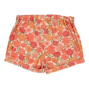 Loir - Camille Short Flores de Algodón Orgánico | Coral