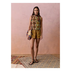 Boteh - Shorts de lino Alhambra | Ocre