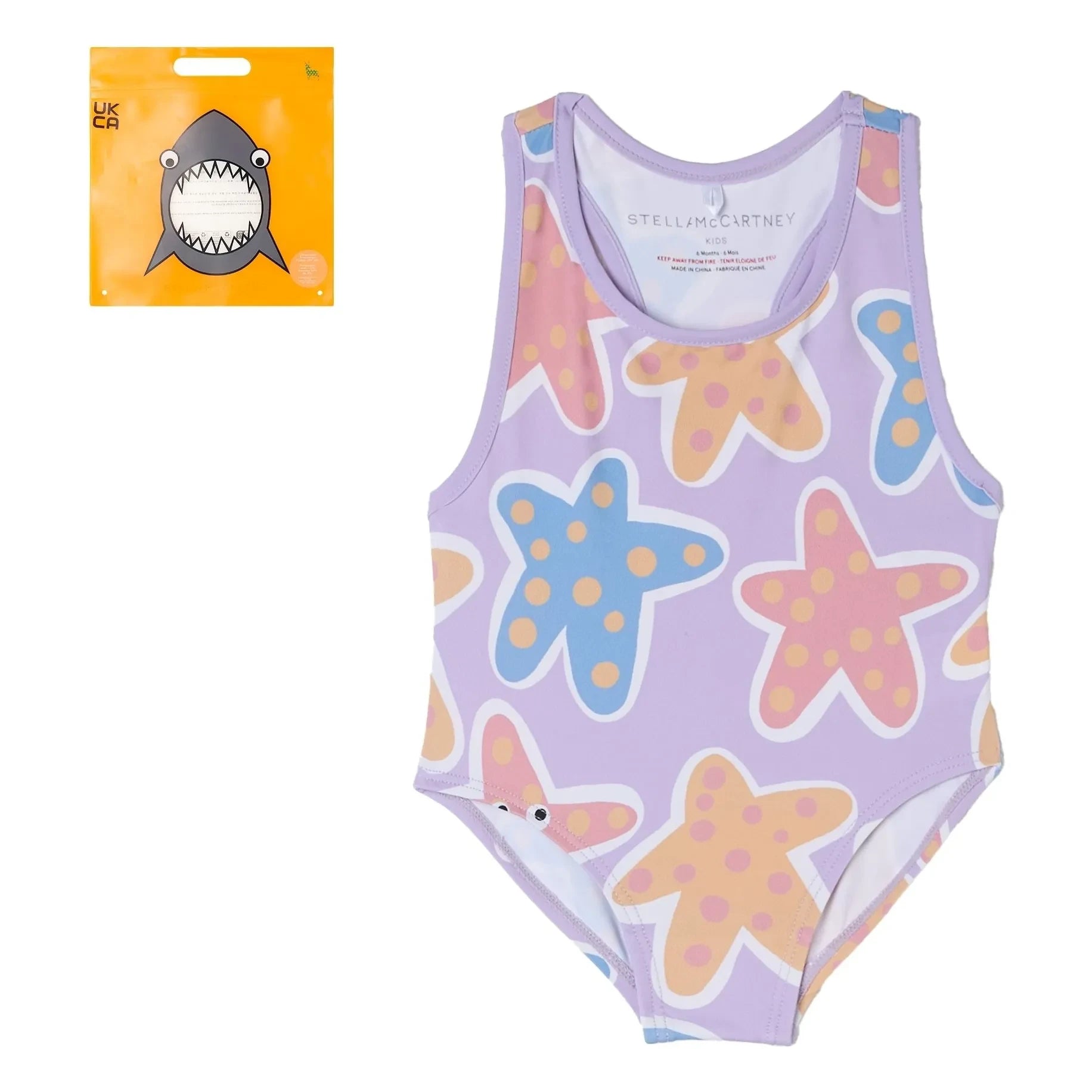 Stella McCartney Kids - Bañador con estampado de estrellas de mar | Morado