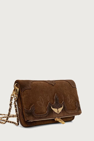 Bolso bandolera de ante para mujer
