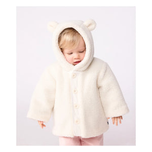 Petit Bateau - Pendientes con orejas Sherpa | Crudo
